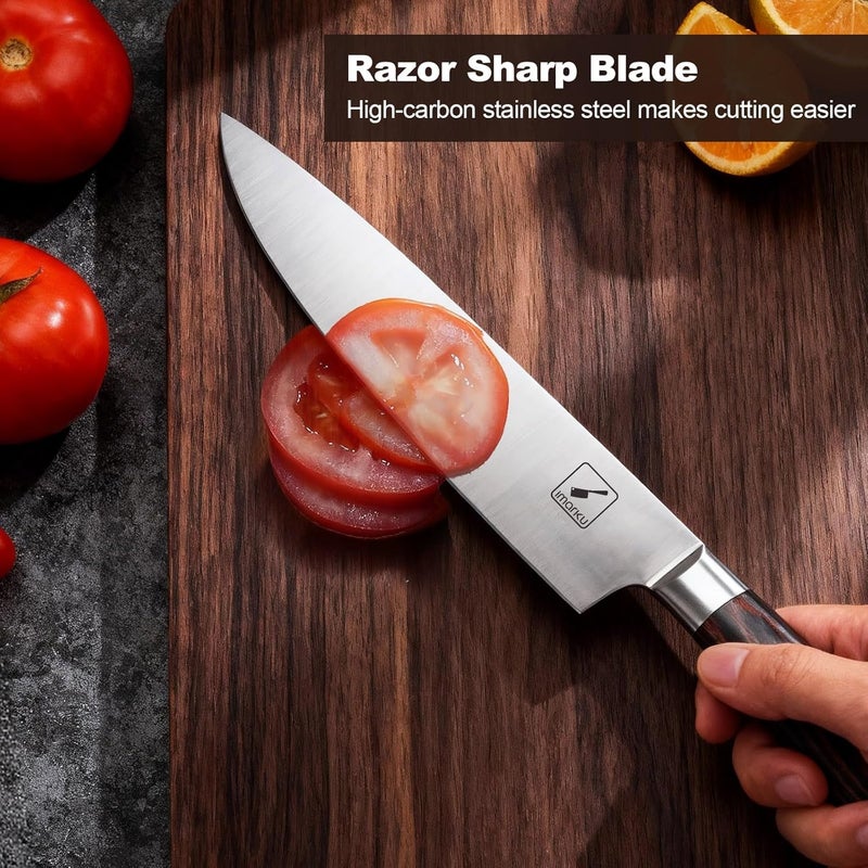 imarku Chef Knife 8 Inch, Professional Kitchen Knife in Japanese HC Steel, Super Sharp Knife With Ergonomic Handle, Cooking Knife With Gift Box, Kitchen Gadgets, Best Gifts for Family and Friends - Image 4